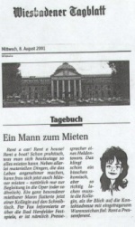 Liebensw�rdige Glosse des Wiesbadener Tagblatts zur Marke Rent a Pressereferent